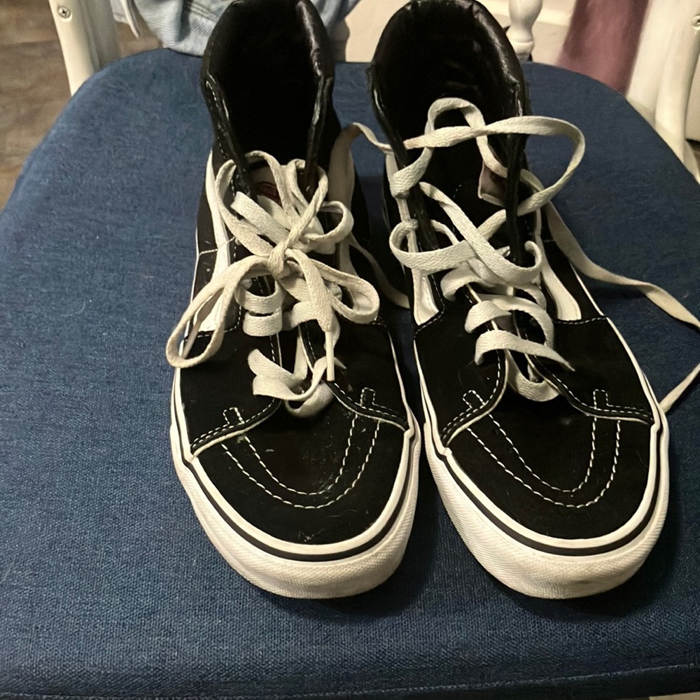 Black and White High-Top Sneakers